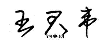 朱锡荣王君韦草书个性签名怎么写
