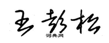 朱锡荣王彭松草书个性签名怎么写