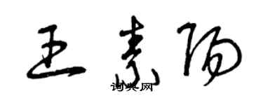曾庆福王素阳草书个性签名怎么写