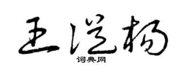 曾庆福王从杨草书个性签名怎么写
