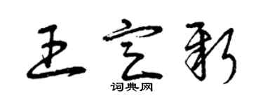 曾庆福王定新草书个性签名怎么写