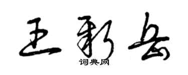 曾庆福王新岳草书个性签名怎么写