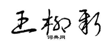 曾庆福王柳新草书个性签名怎么写