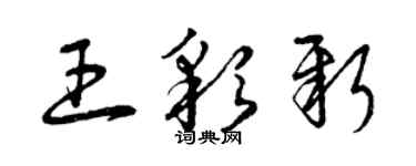 曾庆福王彩新草书个性签名怎么写