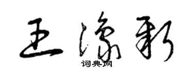 曾庆福王豫新草书个性签名怎么写