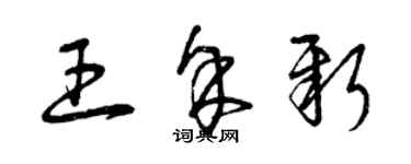 曾庆福王余新草书个性签名怎么写