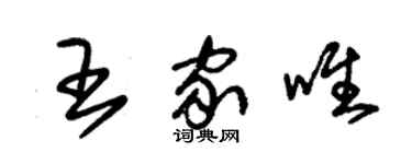 朱锡荣王家唯草书个性签名怎么写