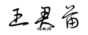 曾庆福王君苗草书个性签名怎么写