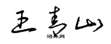 曾庆福王青山草书个性签名怎么写