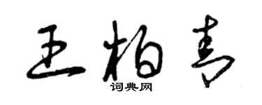 曾庆福王柏青草书个性签名怎么写