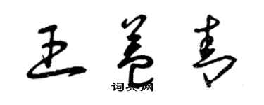 曾庆福王益青草书个性签名怎么写