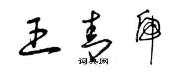 曾庆福王青虎草书个性签名怎么写