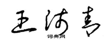 曾庆福王沛青草书个性签名怎么写