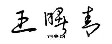 曾庆福王曙青草书个性签名怎么写