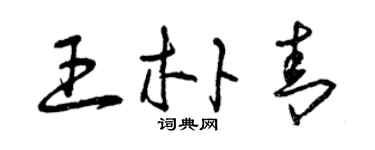曾庆福王朴青草书个性签名怎么写