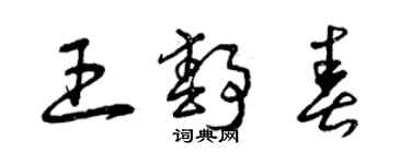 曾庆福王静春草书个性签名怎么写