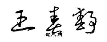 曾庆福王春静草书个性签名怎么写