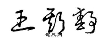 曾庆福王斯静草书个性签名怎么写