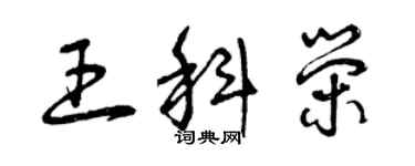 曾庆福王科荣草书个性签名怎么写
