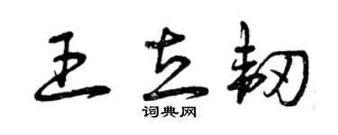 曾庆福王立韧草书个性签名怎么写