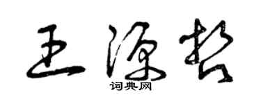 曾庆福王源哲草书个性签名怎么写