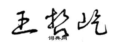 曾庆福王哲屹草书个性签名怎么写
