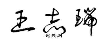 曾庆福王志瑞草书个性签名怎么写