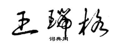 曾庆福王瑞格草书个性签名怎么写