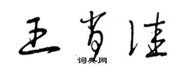 曾庆福王肖佳草书个性签名怎么写