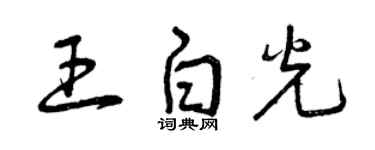 曾庆福王白光草书个性签名怎么写