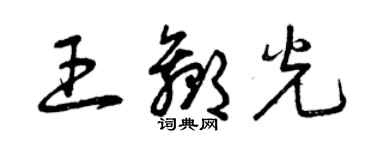 曾庆福王赢光草书个性签名怎么写