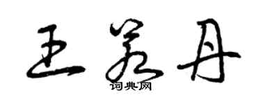 曾庆福王若丹草书个性签名怎么写