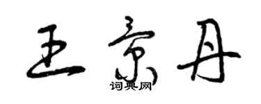 曾庆福王景丹草书个性签名怎么写
