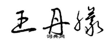 曾庆福王丹朦草书个性签名怎么写