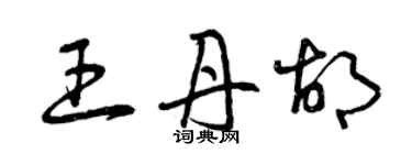 曾庆福王丹胡草书个性签名怎么写
