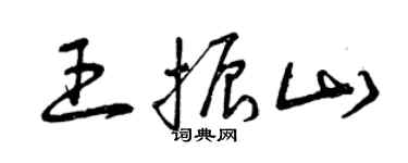 曾庆福王振山草书个性签名怎么写