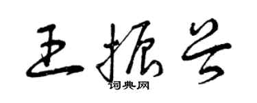 曾庆福王振谷草书个性签名怎么写