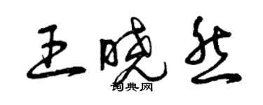 曾庆福王晓然草书个性签名怎么写