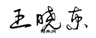 曾庆福王晓京草书个性签名怎么写