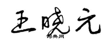 曾庆福王晓元草书个性签名怎么写