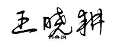 曾庆福王晓耕草书个性签名怎么写