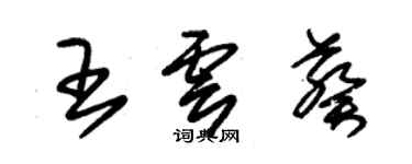 朱锡荣王云葵草书个性签名怎么写