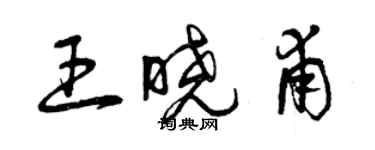 曾庆福王晓甫草书个性签名怎么写