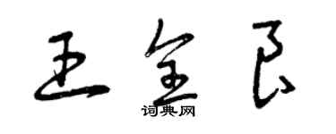 曾庆福王全良草书个性签名怎么写