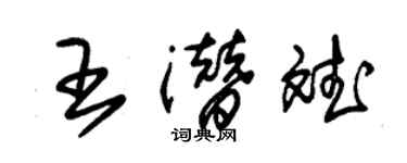 朱锡荣王潜斌草书个性签名怎么写