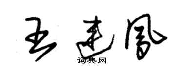 朱锡荣王连凤草书个性签名怎么写