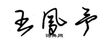 朱锡荣王凤予草书个性签名怎么写