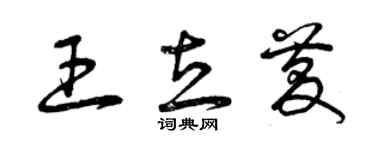 曾庆福王立庆草书个性签名怎么写