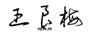 曾庆福王良梅草书个性签名怎么写