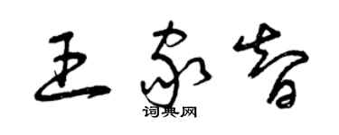 曾庆福王家智草书个性签名怎么写
